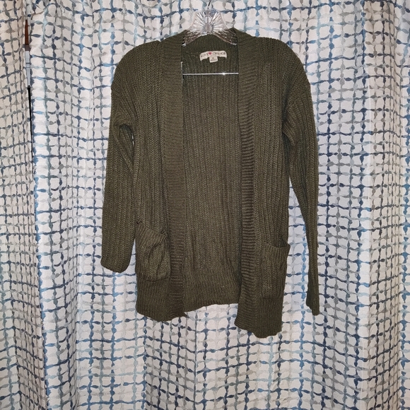Olive green Cardigan by Love Change xl - Picture 1 of 3